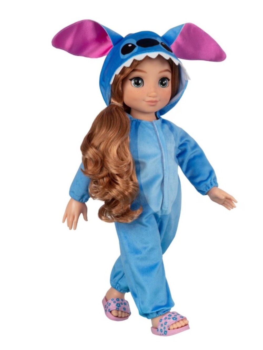 Disney Blue Stitch Costume Doll with Pink-Eared Hood